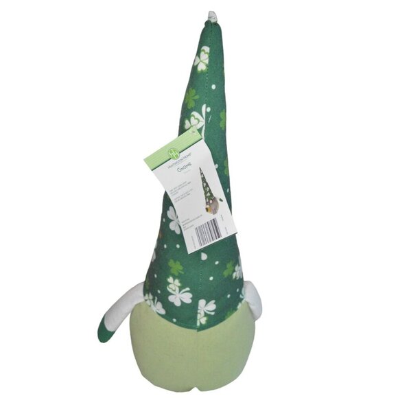 Huntington Home St. Patrick's Day Gnome With Beer Mug 20" Tall Green & White - Picture 2 of 5